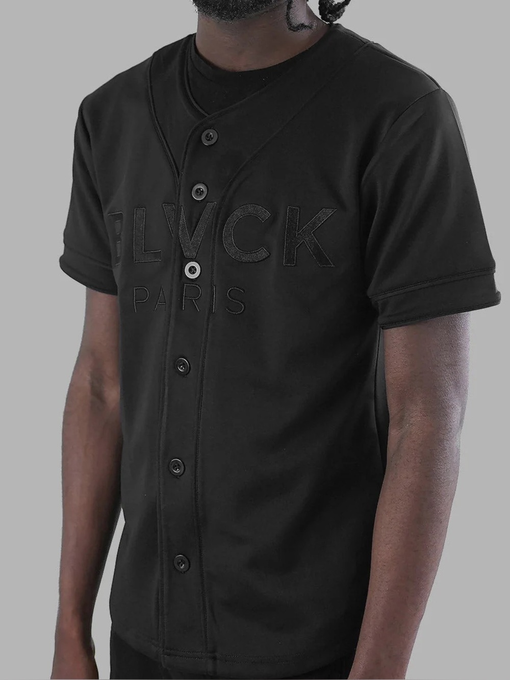 Exclusive Blvck Jersry Blvck Paris Button Up Front Design Size XL